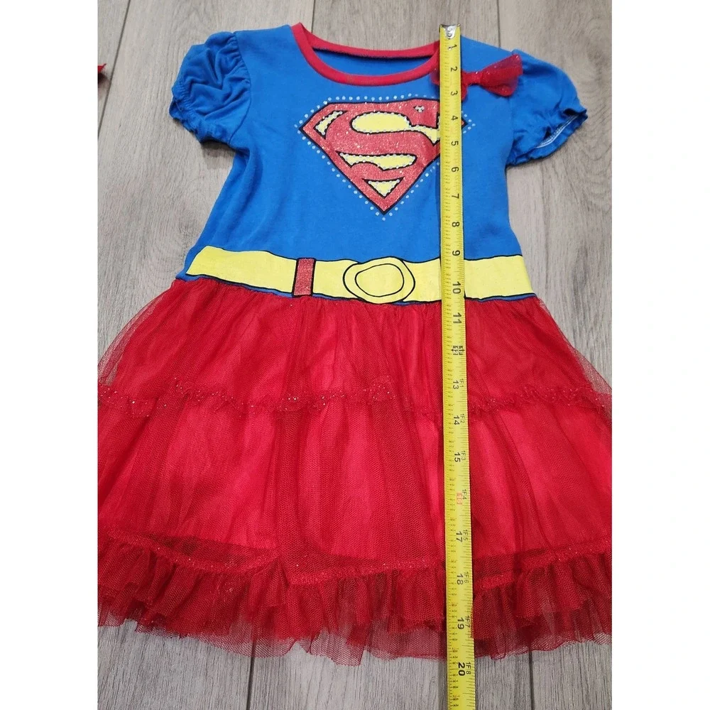 DC Comics Super Tutu Girl Dress Up Halloween Costume With Red Cape Size 4T